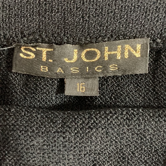 St.John Knit collection blazer and St.John basic long black skirt set - Picture 12 of 14